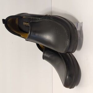 Sperry top spider black rubber low top shoes. Men's size 8.5 woman's size 10